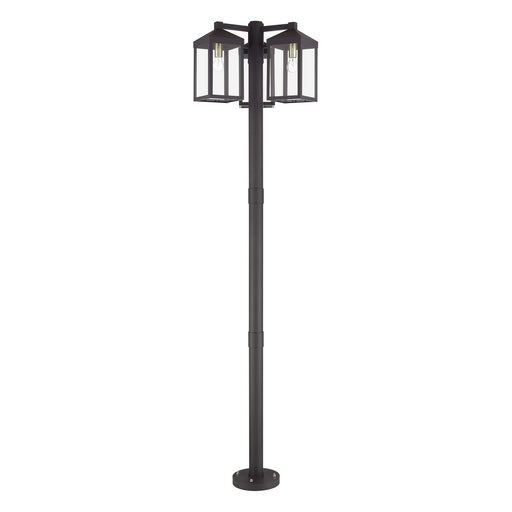 Livex Lighting - 20597-07 - Three Head Outdoor Post Light - Nyack - Bronze with Antique Brass