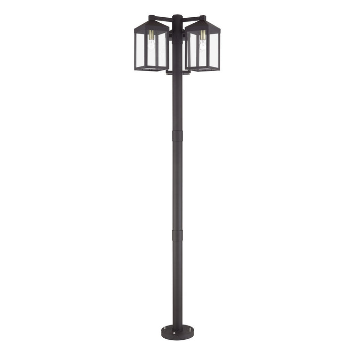 Livex Lighting - 20597-07 - Three Head Outdoor Post Light - Nyack - Bronze with Antique Brass
