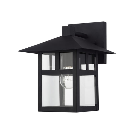 Crestlake One Light Outdoor Wall Lantern Textured Black