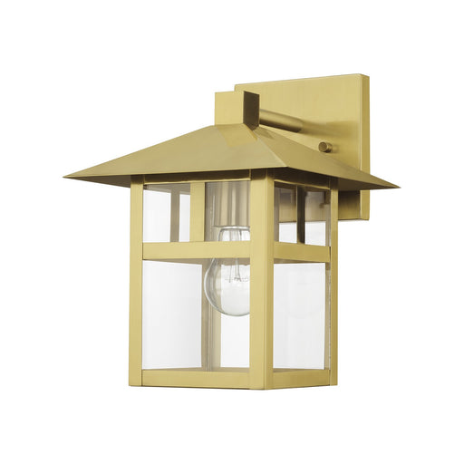 Crestlake One Light Outdoor Wall Lantern Satin Gold