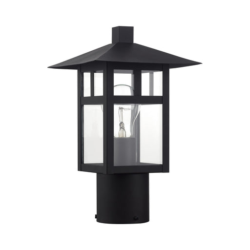 Crestlake One Light Outdoor Post Top Lantern Textured Black