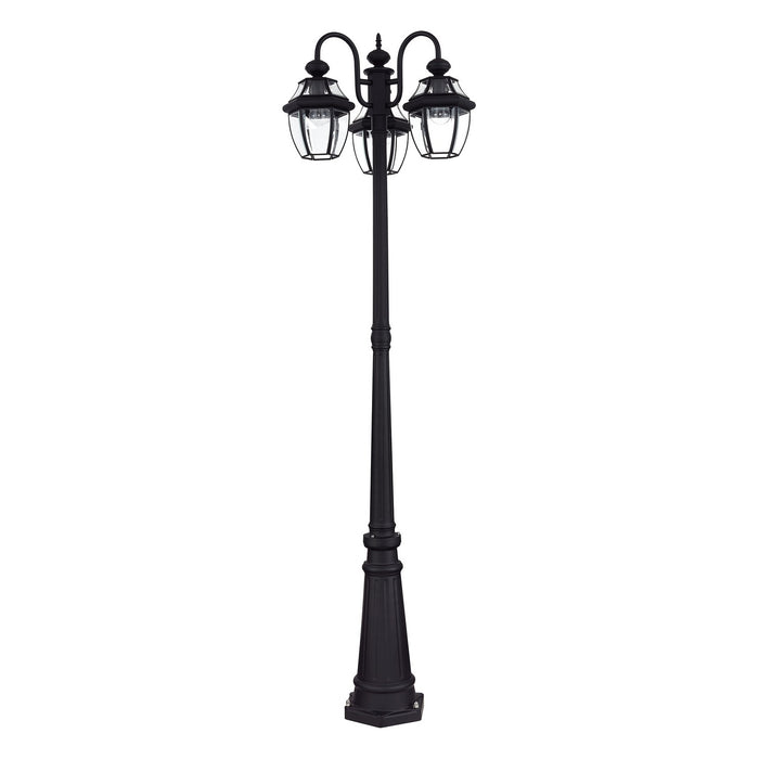 Livex Lighting - 21543-04 - Three Head Outdoor Post Light - Monterey - Black