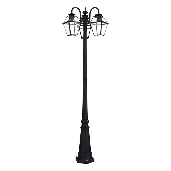 Livex Lighting - 21863-04 - Three Head Outdoor Post Light - Westover - Black