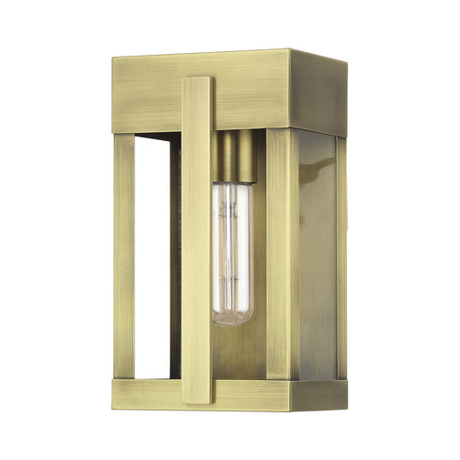 Berksford One Light Outdoor Wall Lantern Antique Brass