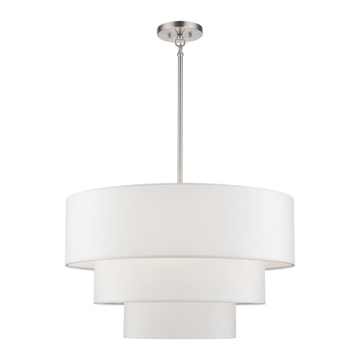 Manorwood Five Light Pendant Chandelier Brushed Nickel