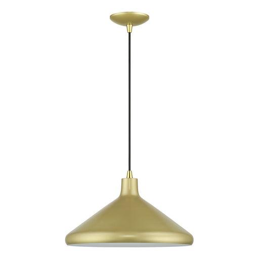 Livex Lighting - 41179-33 - One Light Pendant - Geneva - Soft Gold with Polished Brass