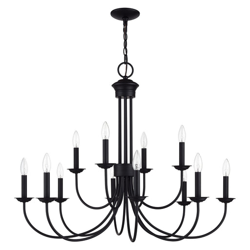 Livex Lighting - 42680-04 - 12 Light Chandelier - Estate - Black
