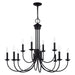Livex Lighting - 42680-04 - 12 Light Chandelier - Estate - Black