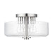 Livex Lighting - 46123-91 - Three Light Semi-Flush Mount - Whitworth - Brushed Nickel