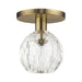 Livex Lighting - 46320-08 - One Light Semi-Flush Mount - Whitfield - Natural Brass
