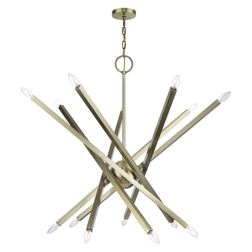 Monaco 14 Light Foyer Chandelier Antique Brass