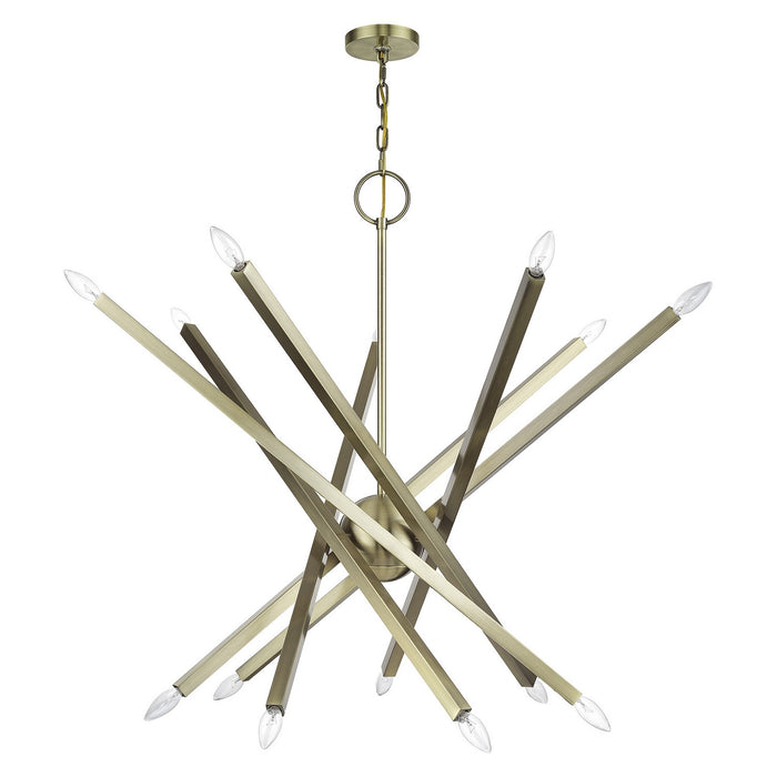 Livex Lighting - 46847-01 - 14 Light Foyer Chandelier - Monaco - Antique Brass