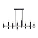 Livex Lighting - 46868-04 - Eight Light Linear Chandelier - Helsinki - Black with Brushed Nickel