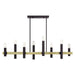 Livex Lighting - 46868-07 - Eight Light Linear Chandelier - Helsinki - Bronze with Antique Brass