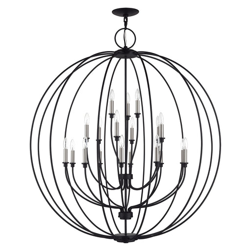 Livex Lighting - 46991-04 - 19 Light Foyer Chandelier - Milania - Black with Brushed Nickel
