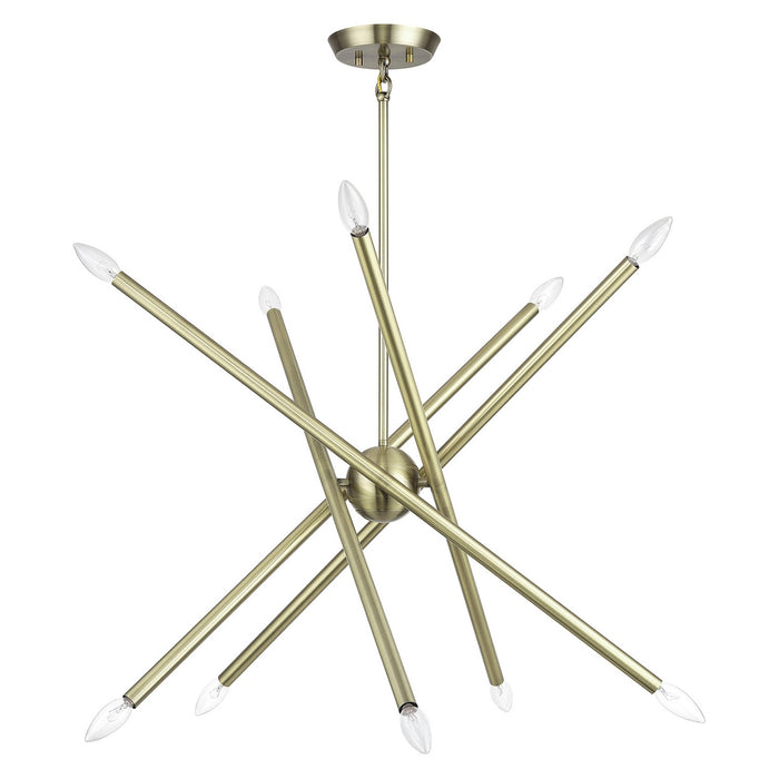 Livex Lighting - 47006-01 - Ten Light Chandelier - Soho - Antique Brass