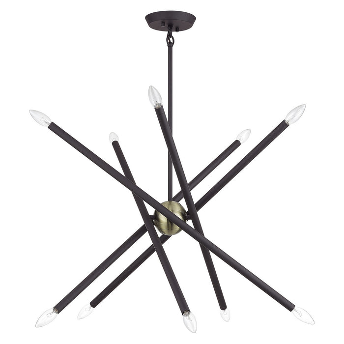 Livex Lighting - 47006-07 - Ten Light Chandelier - Soho - Bronze with Antique Brass