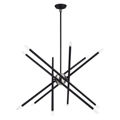 Livex Lighting - 47007-04 - 12 Light Chandelier - Soho - Black