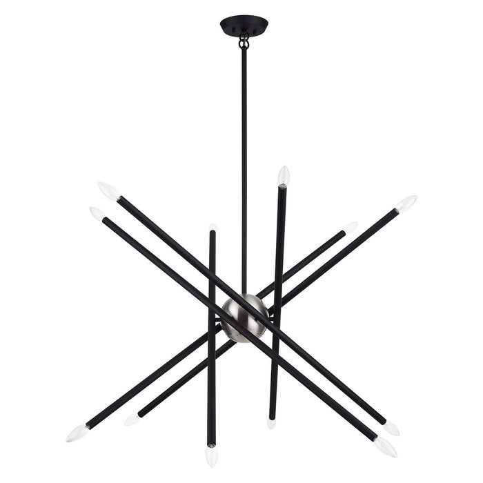 Livex Lighting - 47007-04 - 12 Light Chandelier - Soho - Black