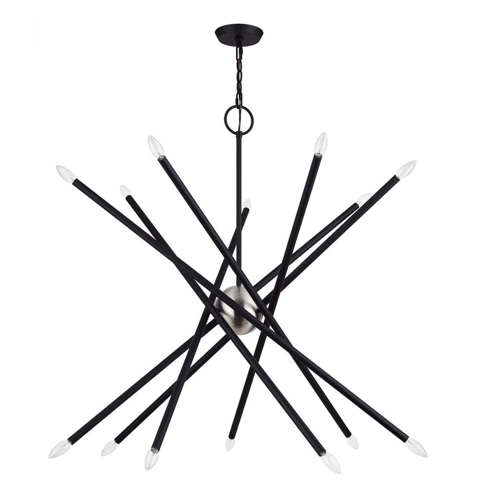 Livex Lighting - 47009-04 - 14 Light Foyer Chandelier - Soho - Black