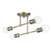 Livex Lighting - 47176-01 - Four Light Semi-Flush Mount - Delacroix - Antique Brass