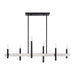 Livex Lighting - 49336-04 - Six Light Linear Chandelier - Denmark - Black with Brushed Nickel