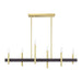 Livex Lighting - 49336-12 - Six Light Linear Chandelier - Denmark - Satin Brass with Bronze