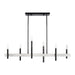 Livex Lighting - 49336-46 - Six Light Linear Chandelier - Denmark - Black Chrome with Brushed Nickel
