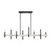 Livex Lighting - 49338-46 - Eight Light Linear Chandelier - Denmark - Black Chrome with Brushed Nickel