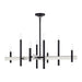 Livex Lighting - 49347-04 - Eight Light Chandelier - Denmark - Black with Brushed Nickel