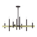 Livex Lighting - 49347-07 - Eight Light Chandelier - Denmark - Bronze with Antique Brass