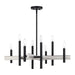 Livex Lighting - 49348-04 - Eight Light Chandelier - Denmark - Black with Brushed Nickel