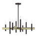 Livex Lighting - 49348-07 - Eight Light Chandelier - Denmark - Bronze with Antique Brass