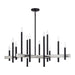 Livex Lighting - 49349-04 - 12 Light Foyer Chandelier - Denmark - Black with Brushed Nickel