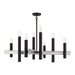 Livex Lighting - 49996-04 - Eight Light Chandelier - Helsinki - Black with Brushed Nickel