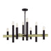 Livex Lighting - 49996-07 - Eight Light Chandelier - Helsinki - Bronze with Antique Brass