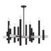 Livex Lighting - 49997-04 - 12 Light Chandelier - Helsinki - Black with Brushed Nickel