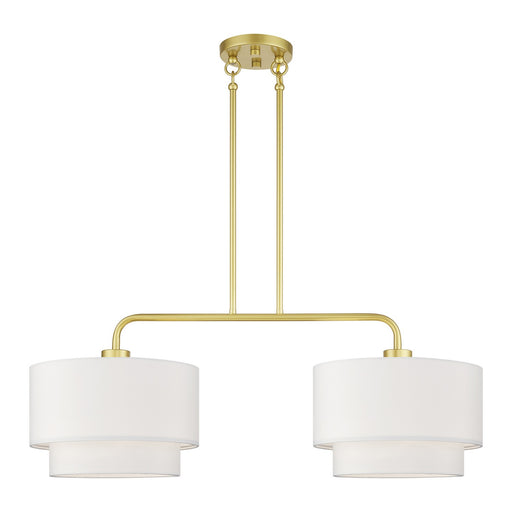 Manorwood Two Light Linear Chandelier Soft Gold