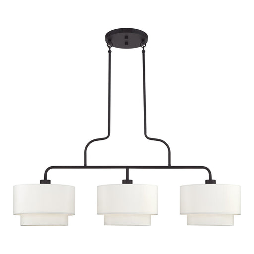 Manorwood Three Light Linear Chandelier Bronze