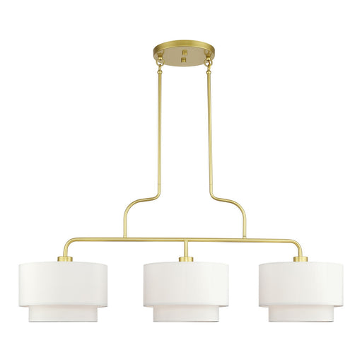 Manorwood Three Light Linear Chandelier Soft Gold