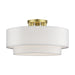 Livex Lighting - 50306-33 - Three Light Semi-Flush Mount - Manorwood - Soft Gold