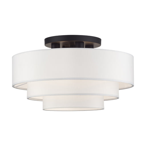 Manorwood Four Light Semi-Flush Mount Bronze