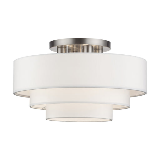 Manorwood Four Light Semi-Flush Mount Brushed Nickel