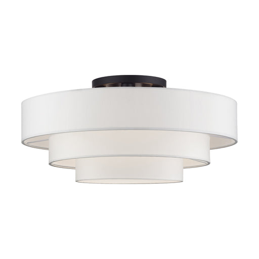Manorwood Five Light Semi-Flush Mount Bronze