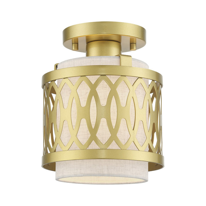 Livex Lighting - 53431-33 - One Light Semi-Flush Mount - Vistaview - Soft Gold