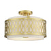 Livex Lighting - 53432-33 - Three Light Semi-Flush Mount - Vistaview - Soft Gold