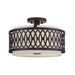 Livex Lighting - 53432-92 - Three Light Semi-Flush Mount - Vistaview - English Bronze
