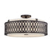 Livex Lighting - 53433-92 - Four Light Semi-Flush Mount - Vistaview - English Bronze