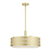 Livex Lighting - 53434-33 - Four Light Pendant Chandelier - Vistaview - Soft Gold