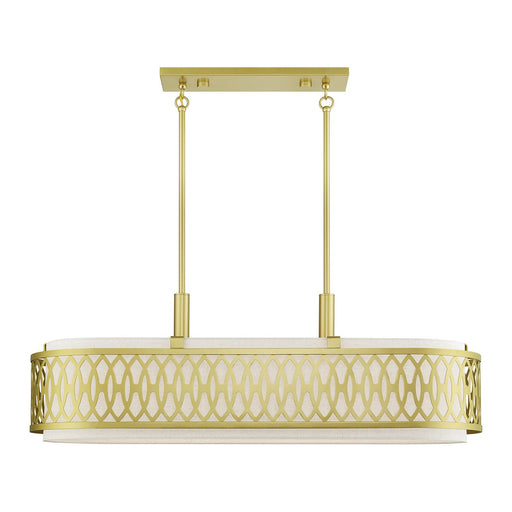 Vistaview Six Light Linear Chandelier Soft Gold